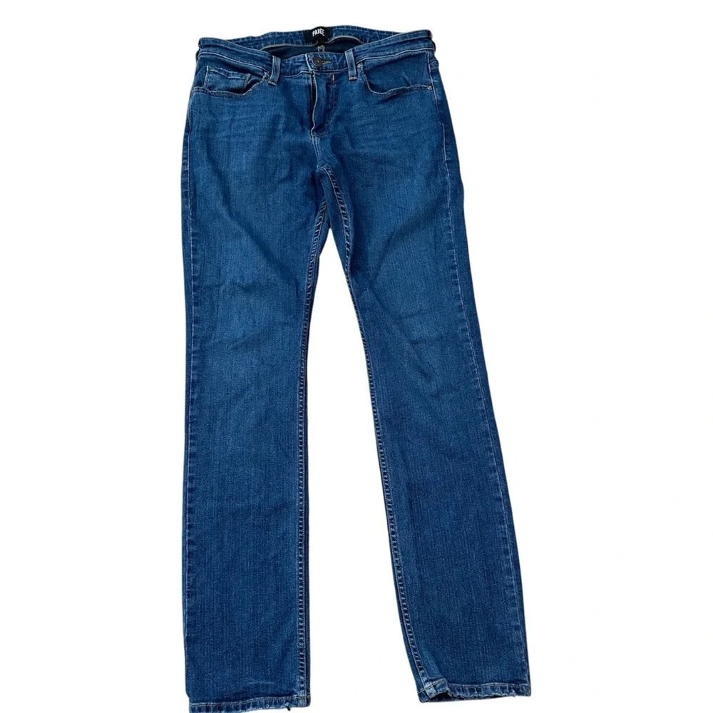 Paige Federal Women’s Mid-Rise Medium Wash Denim Slim Leg Jeans Size 32 GUC